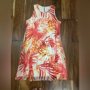 Calvin Klein fuchsia and orange dress